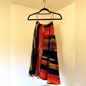 Loose-fitting, colorful Free People mini-dress